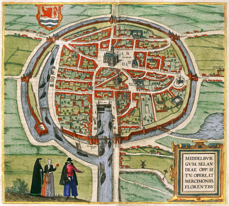 Middelburg 1572 Braun en Hogenberg